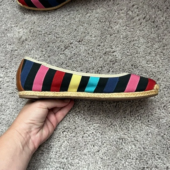 GUC Kate Spade Multicolor Striped Women's Flats 6 - Picture 5 of 10
